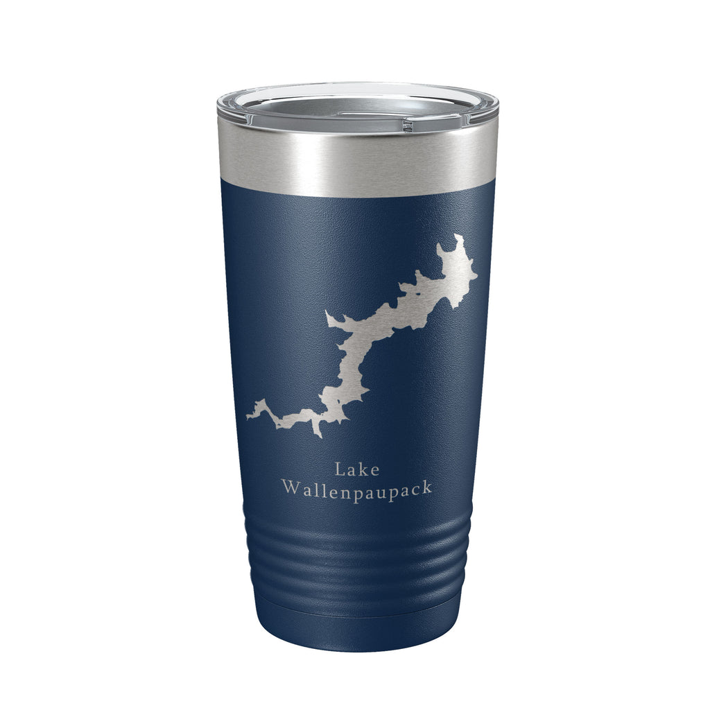 Lake Wallenpaupack Map Tumbler Travel Mug Insulated Laser Engraved Coffee Cup Pennsylvania 20 oz