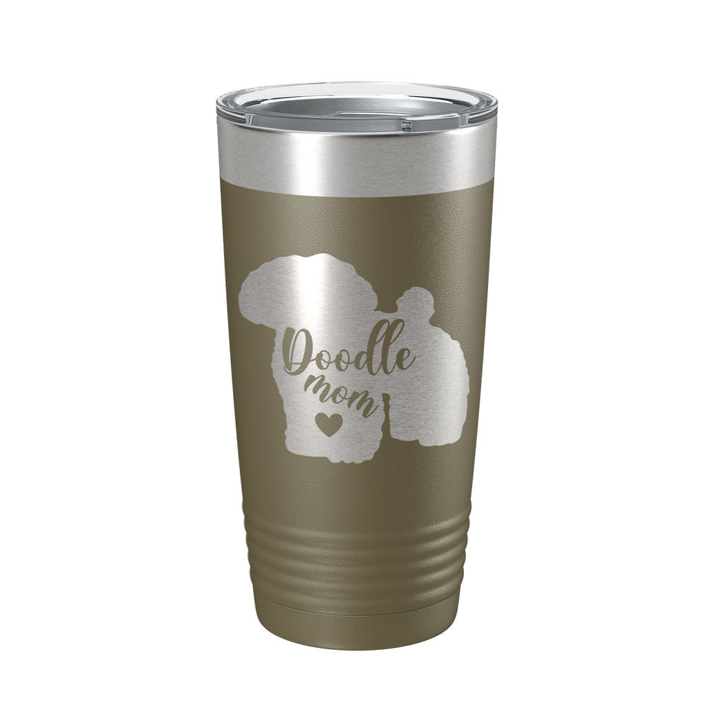 Doodle Mom Tumbler Dog Travel Mug Gift Insulated Laser Engraved Coffee Cup 20 oz