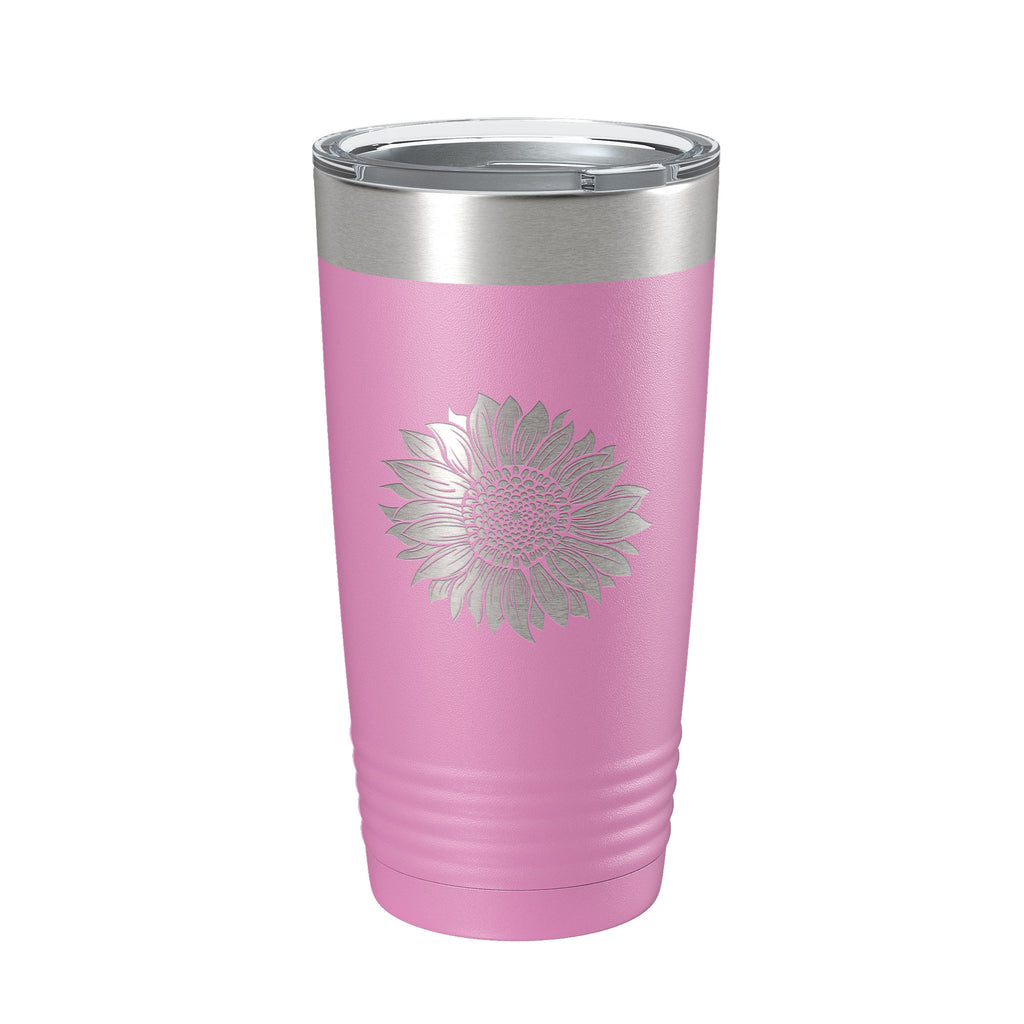 Sunflower Tumbler Sun Flower Travel Mug Gift For Women Insulated Laser Engraved Coffee Cup Birthday Mother's Day 20 oz