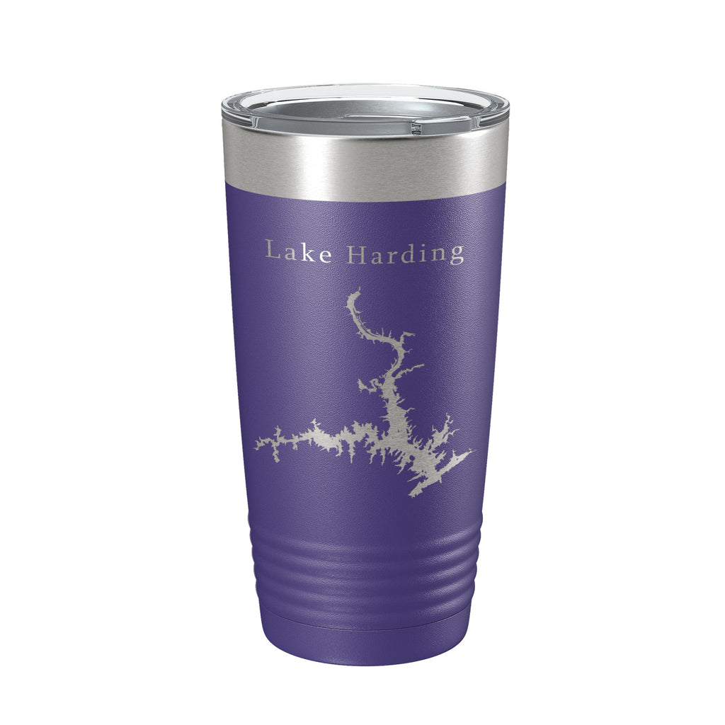 Lake Harding Map Tumbler Travel Mug Insulated Laser Engraved Coffee Cup Alabama Georgia 20 oz