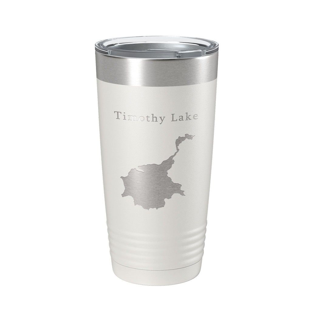 Timothy Lake Map Tumbler Travel Mug Insulated Laser Engraved Coffee Cup Oregon 20 oz