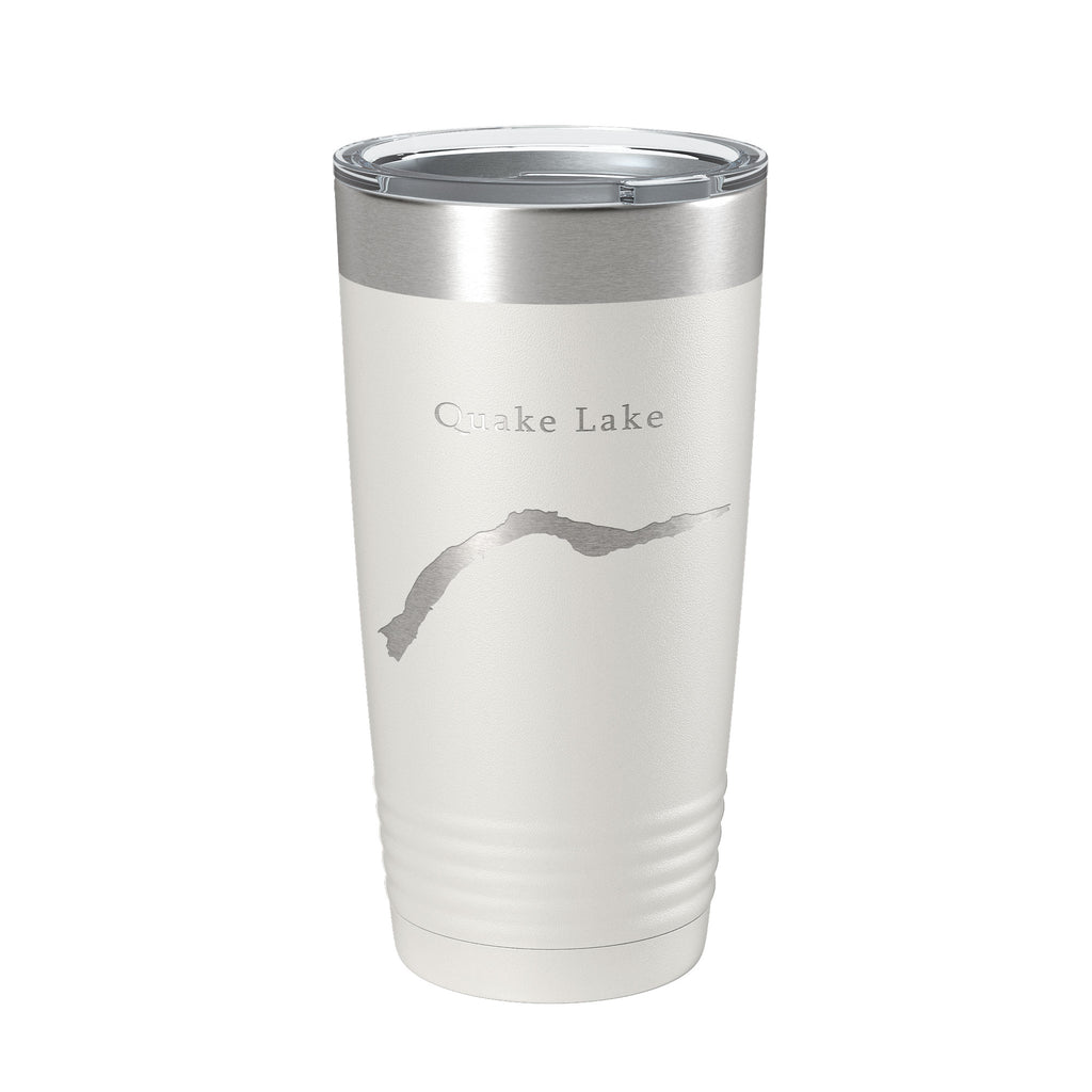 Quake Lake Earthquake Map Tumbler Travel Mug Insulated Laser Engraved Coffee Cup Montana 20 oz