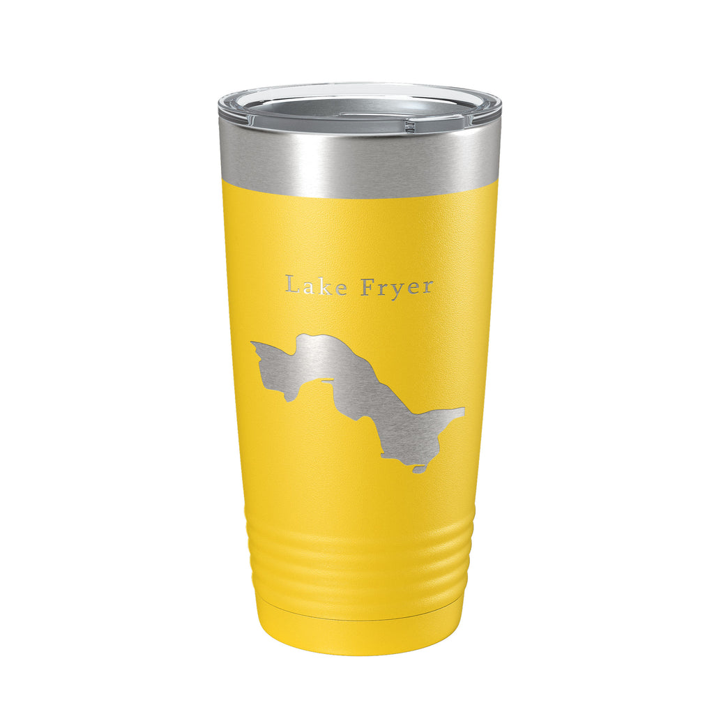 Lake Fryer Map Tumbler Travel Mug Insulated Laser Engraved Coffee Cup Texas 20 oz