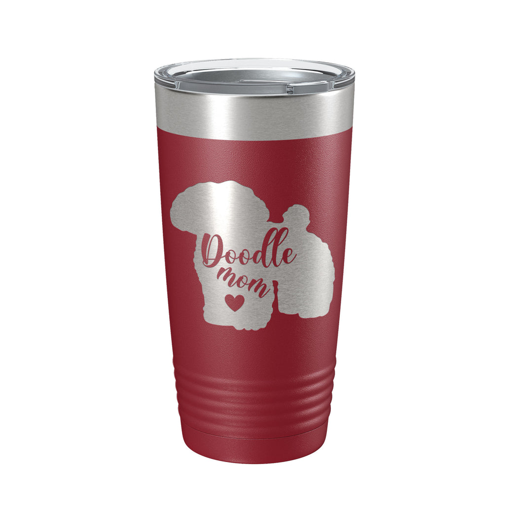 Doodle Mom Tumbler Dog Travel Mug Gift Insulated Laser Engraved Coffee Cup 20 oz