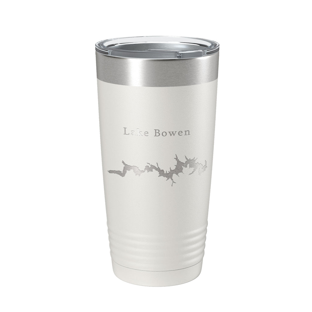 Lake Bowen Map Tumbler Travel Mug Insulated Laser Engraved Coffee Cup William C South Carolina 20 oz