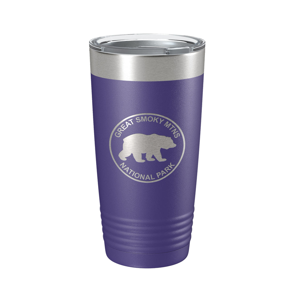 Smokies Bear Tumbler Great Smoky Mountains National Park Travel Mug Insulated Laser Engraved Coffee Cup Gatlinburg Pigeon Forge Townsend GSMNP 20 oz