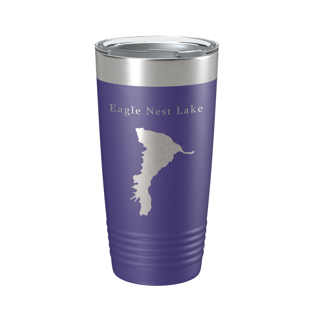 Eagle Nest Lake Map Tumbler Travel Mug Insulated Laser Engraved Coffee Cup New Mexico 20 oz