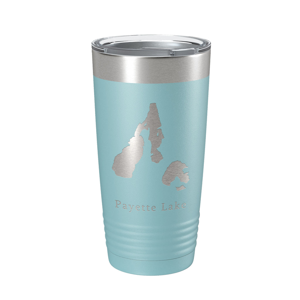 Payette Lake Map Tumbler Travel Mug Insulated Laser Engraved Coffee Cup Idaho 20 oz