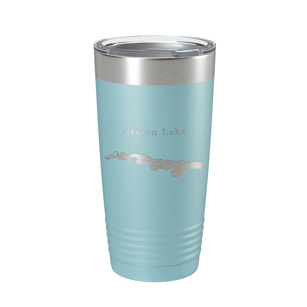 Atsion Lake Map Tumbler Travel Mug Insulated Laser Engraved Coffee Cup New Jersey 20 oz