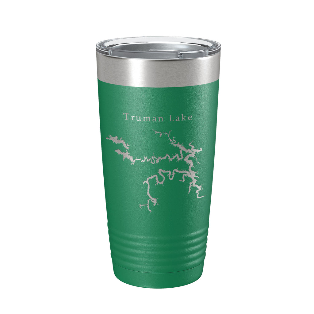 Harry S. Truman Lake Map Tumbler Travel Mug Insulated Laser Engraved Coffee Cup Missouri 20 oz