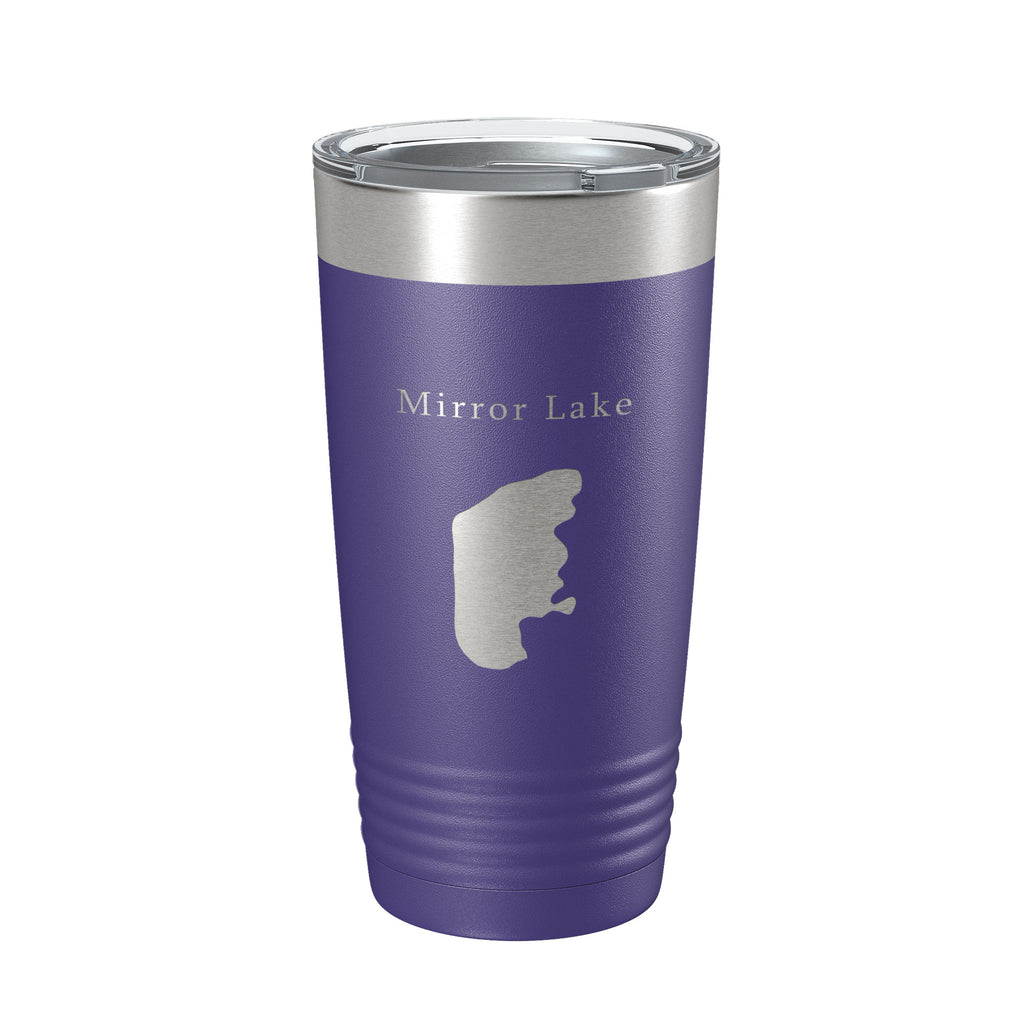 Mirror Lake Map Tumbler Travel Mug Insulated Laser Engraved Coffee Cup Utah 20 oz