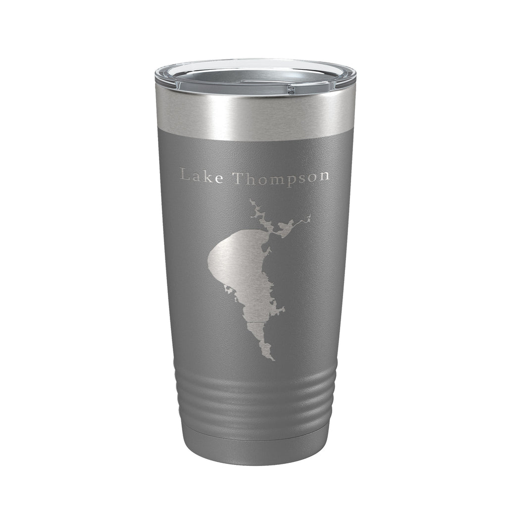 Lake Thompson Map Tumbler Travel Mug Insulated Laser Engraved Coffee Cup South Dakota 20 oz