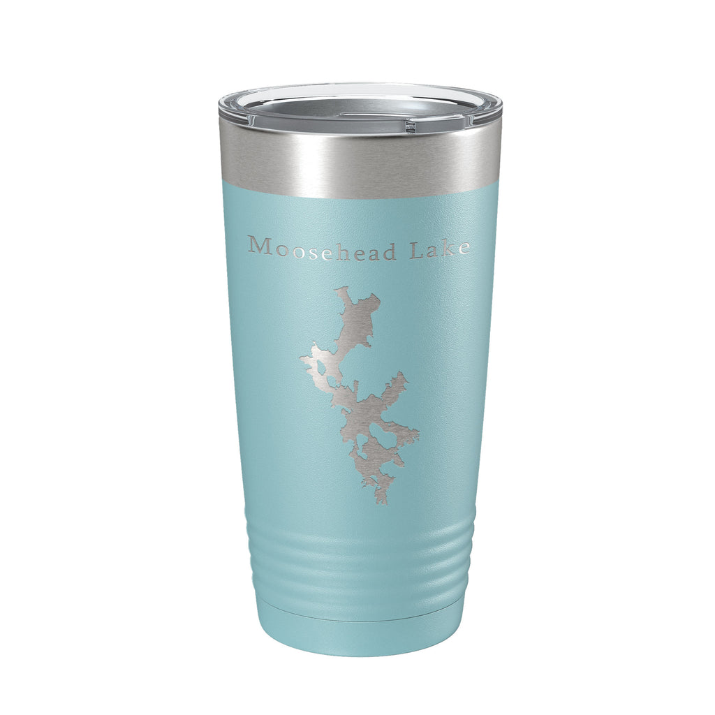 Moosehead Lake Map Tumbler Travel Mug Insulated Laser Engraved Coffee Cup Maine 20 oz