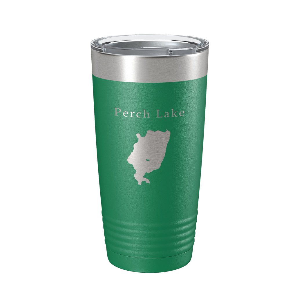 Perch Lake Map Tumbler Travel Mug Insulated Laser Engraved Coffee Cup Michigan 20 oz