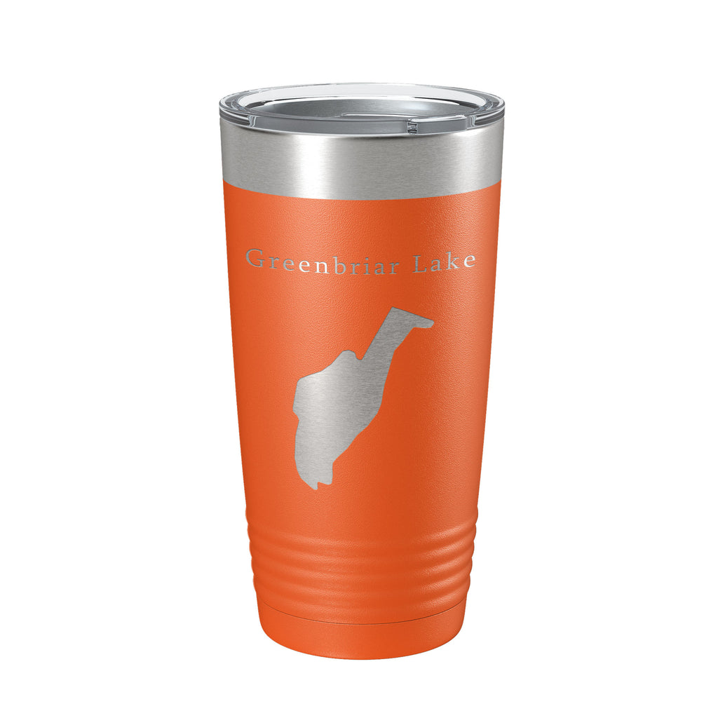 Greenbriar Lake Map Tumbler Travel Mug Insulated Laser Engraved Coffee Cup Maryland 20 oz