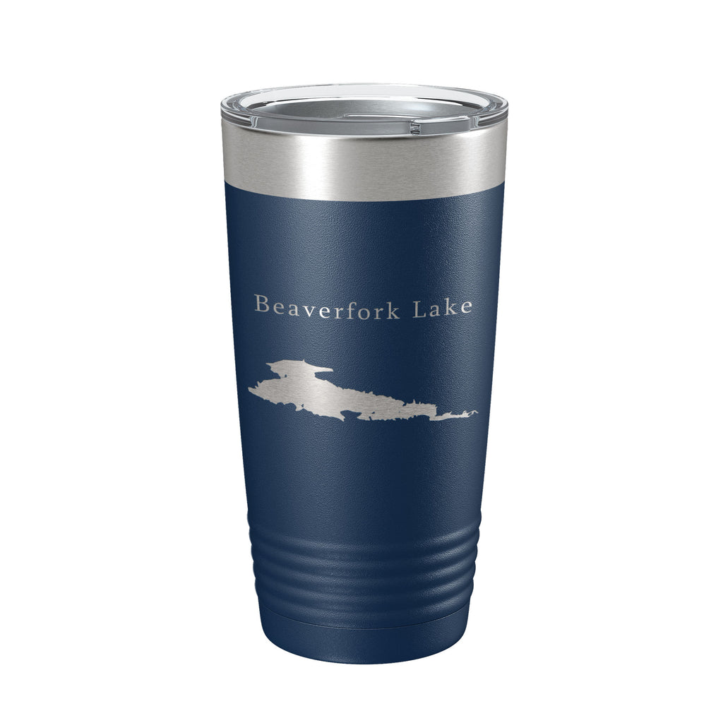 Beaverfork Lake Map Tumbler Travel Mug Insulated Laser Engraved Coffee Cup Arkansas 20 oz