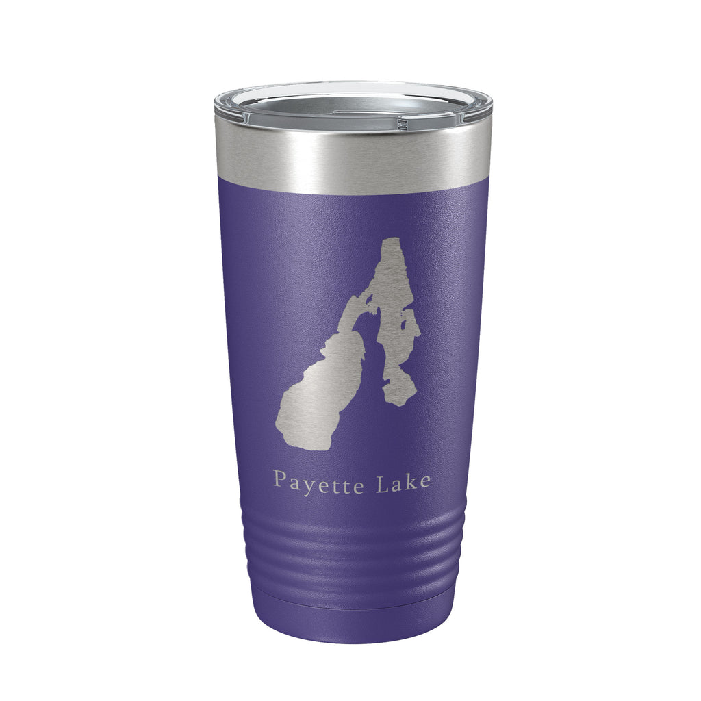 Payette Lake Map Tumbler Travel Mug Insulated Laser Engraved Coffee Cup Idaho 20 oz