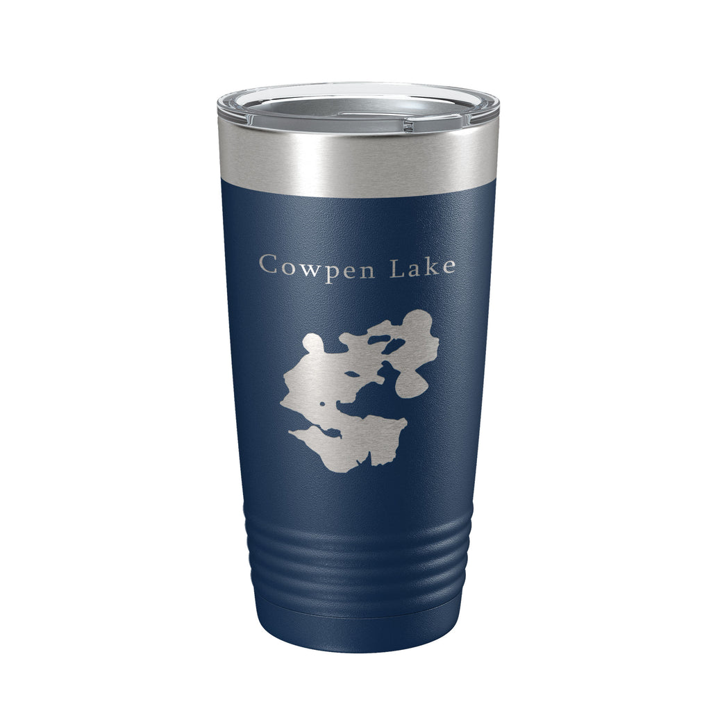 Cowpen Lake Map Tumbler Travel Mug Insulated Laser Engraved Coffee Cup Florida 20 oz