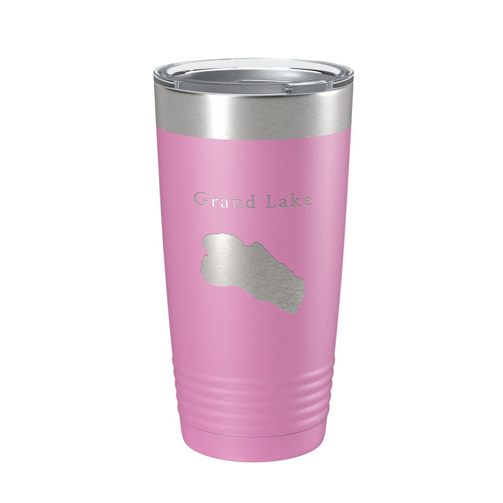 Grand Lake Map Tumbler Travel Mug Insulated Laser Engraved Coffee Cup Colorado 20 oz