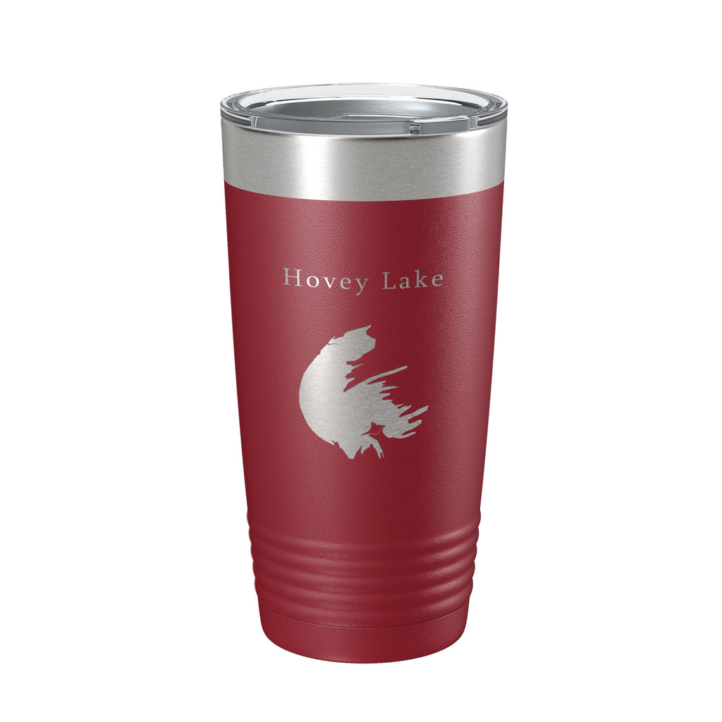 Hovey Lake Map Tumbler Travel Mug Insulated Laser Engraved Coffee Cup Ohio River Indiana 20 oz