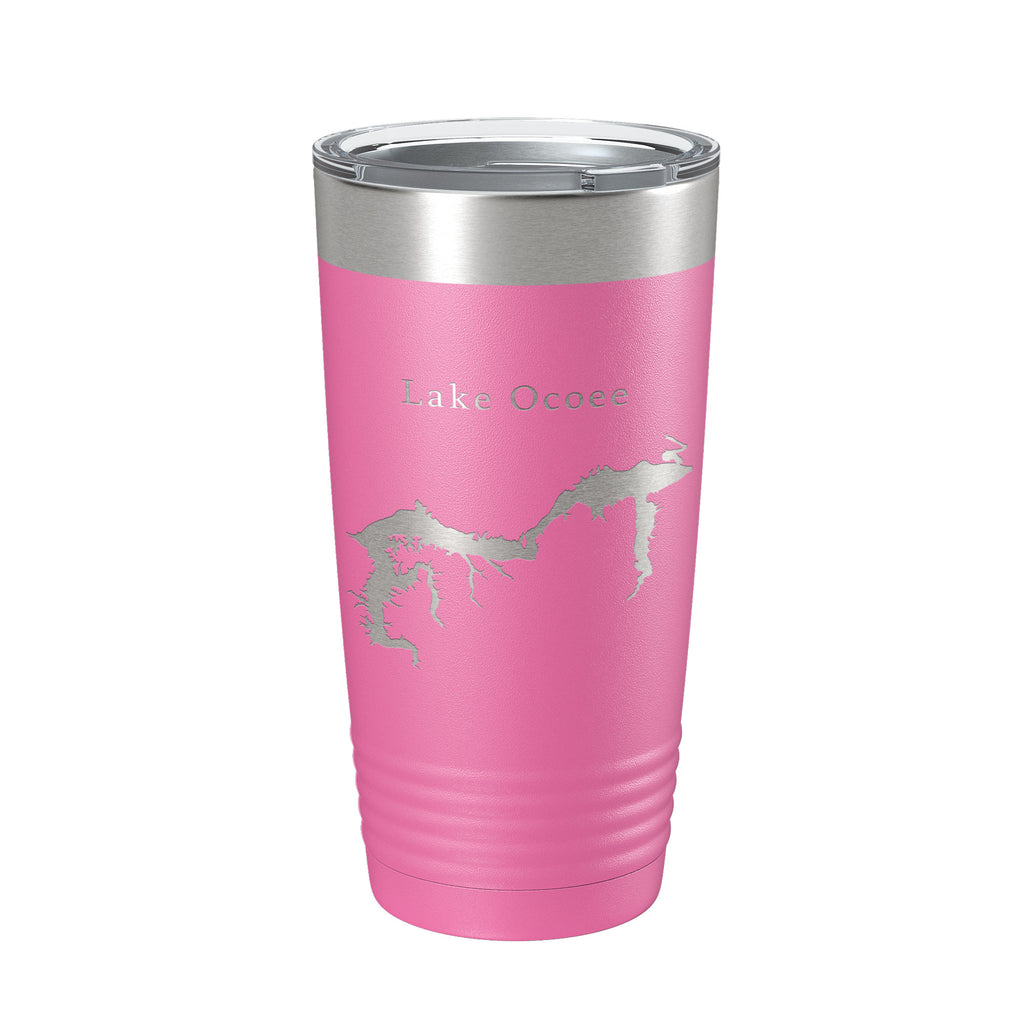 Lake Ocoee Map Tumbler Travel Mug Insulated Laser Engraved Coffee Cup Tennessee 20 oz