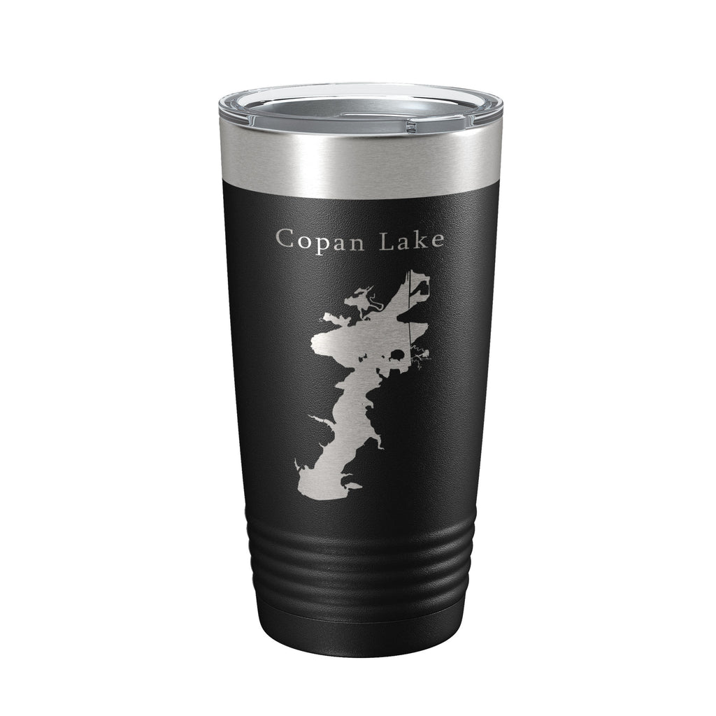 Copan Lake Map Tumbler Travel Mug Insulated Laser Engraved Coffee Cup Oklahoma 20 oz