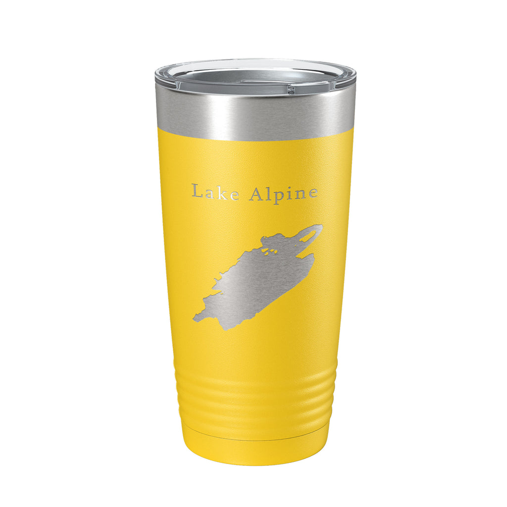 Lake Alpine Map Tumbler Travel Mug Insulated Laser Engraved Coffee Cup California 20 oz