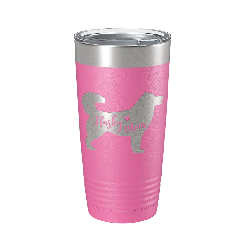 Husky Mom Tumbler Dog Travel Mug Gift Insulated Laser Engraved Coffee Cup 20 oz