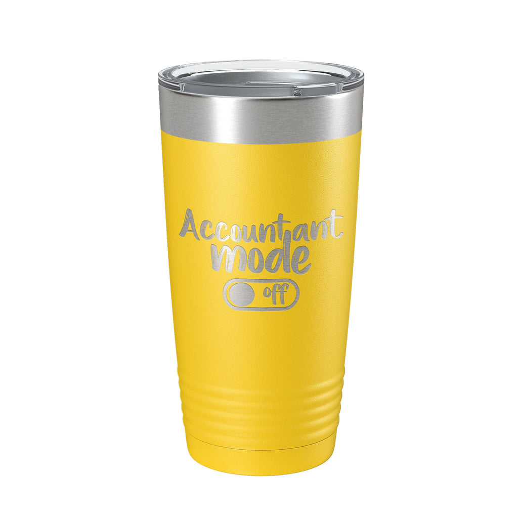 Accountant Mode Off Tumbler Travel Mug Insulated Laser Engraved CPA Retirement Gift Funny Coffee Cup 20 oz