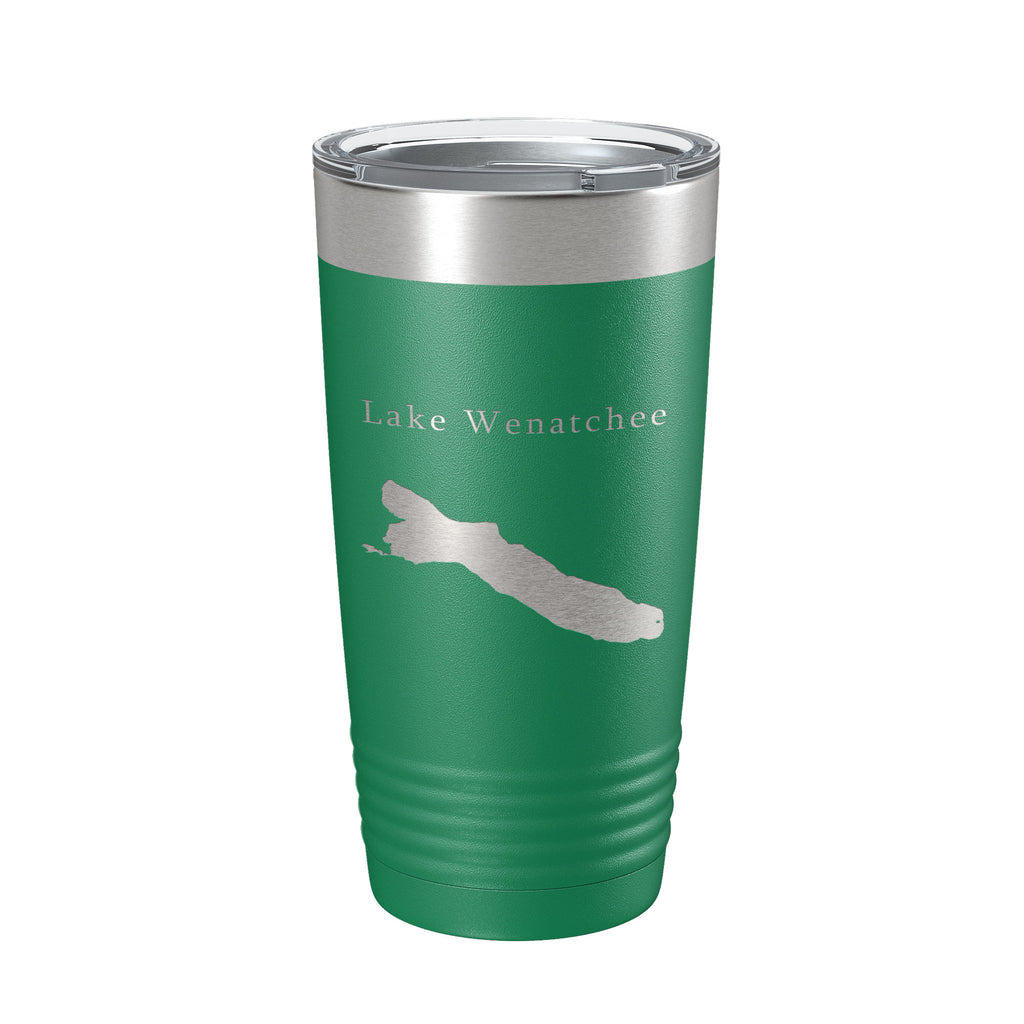 Lake Wenatchee Map Tumbler Travel Mug Insulated Laser Engraved Coffee Cup Washington 20 oz