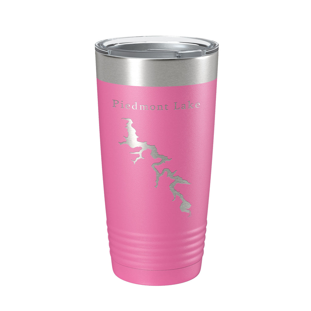 Piedmont Lake Map Tumbler Travel Mug Insulated Laser Engraved Coffee Cup Ohio 20 oz