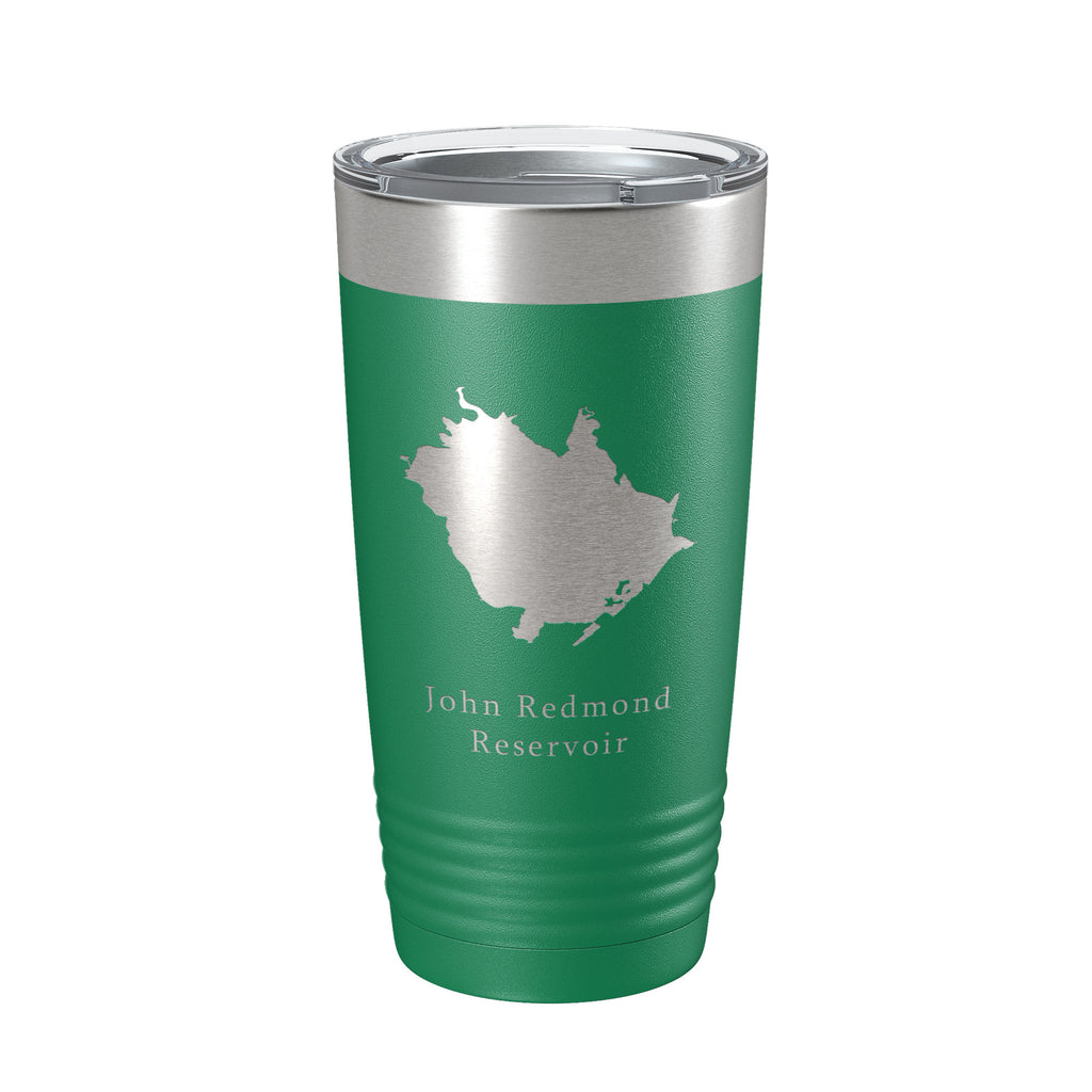 John Redmond Reservoir Tumbler Lake Map Travel Mug Insulated Laser Engraved Coffee Cup Kansas 20 oz