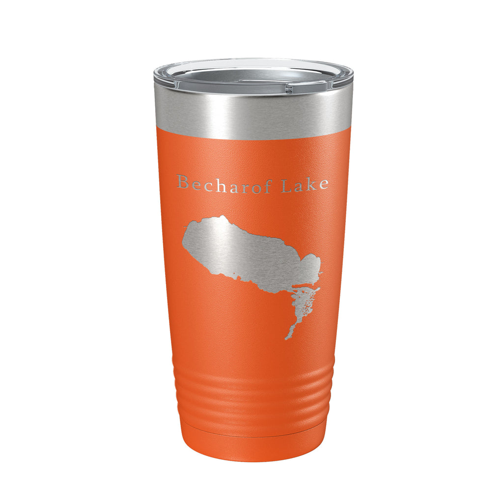 Becharof Lake Map Tumbler Travel Mug Insulated Laser Engraved Coffee Cup Alaska 20 oz