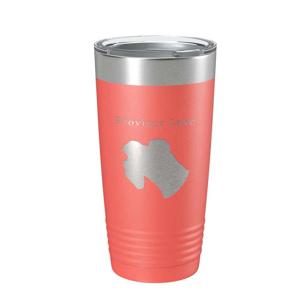 Province Lake Map Tumbler Travel Mug Insulated Laser Engraved Coffee Cup New Hampshire 20 oz