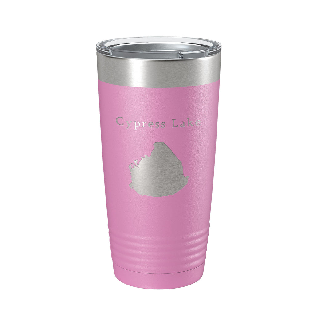 Cypress Lake Map Tumbler Travel Mug Insulated Laser Engraved Coffee Cup Kissimmee Orlando Florida 20 oz