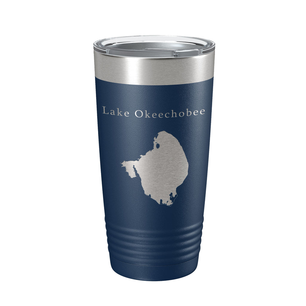 Lake Okeechobee Map Tumbler Travel Mug Insulated Laser Engraved Coffee Cup Florida 20 oz