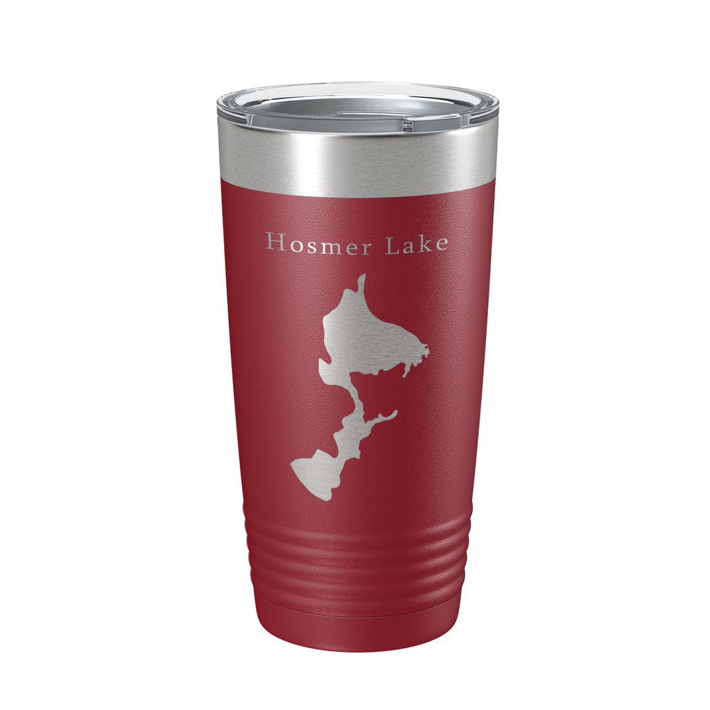 Hosmer Lake Map Tumbler Travel Mug Insulated Laser Engraved Coffee Cup Oregon 20 oz