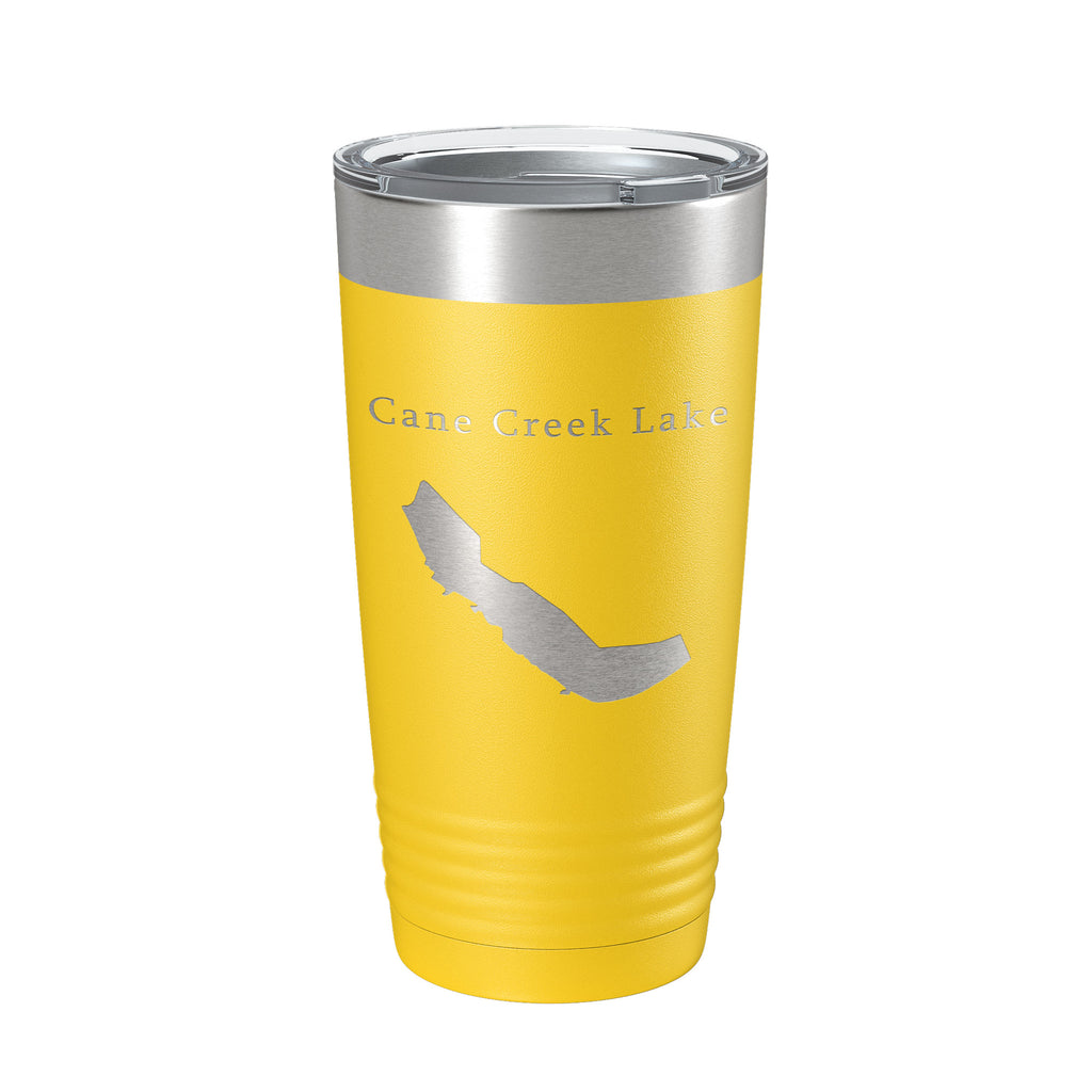 Cane Creek Lake Map Tumbler Travel Mug Insulated Laser Engraved Coffee Cup Arkansas 20 oz