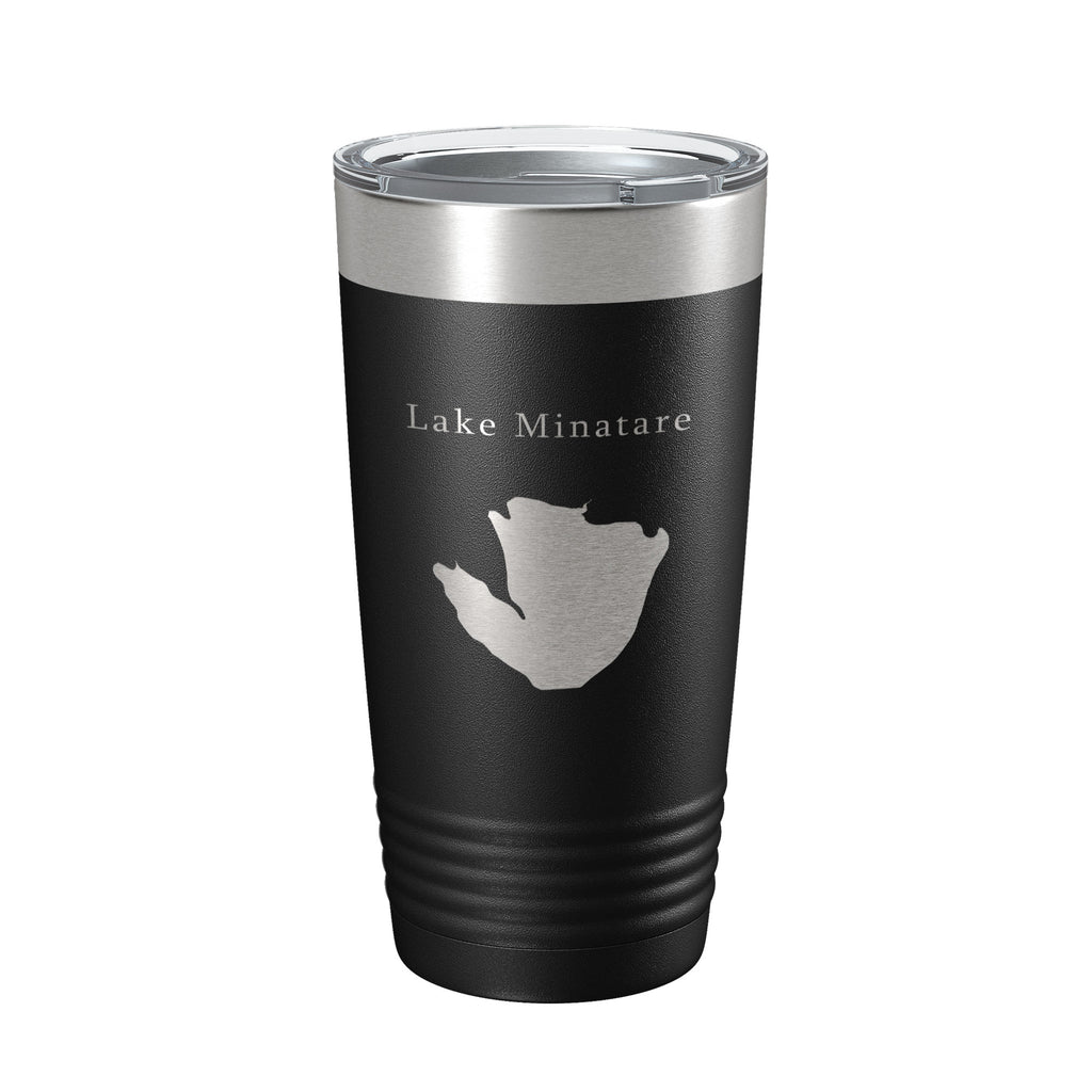 Lake Minatare Map Tumbler Travel Mug Insulated Laser Engraved Coffee Cup Nebraska 20 oz
