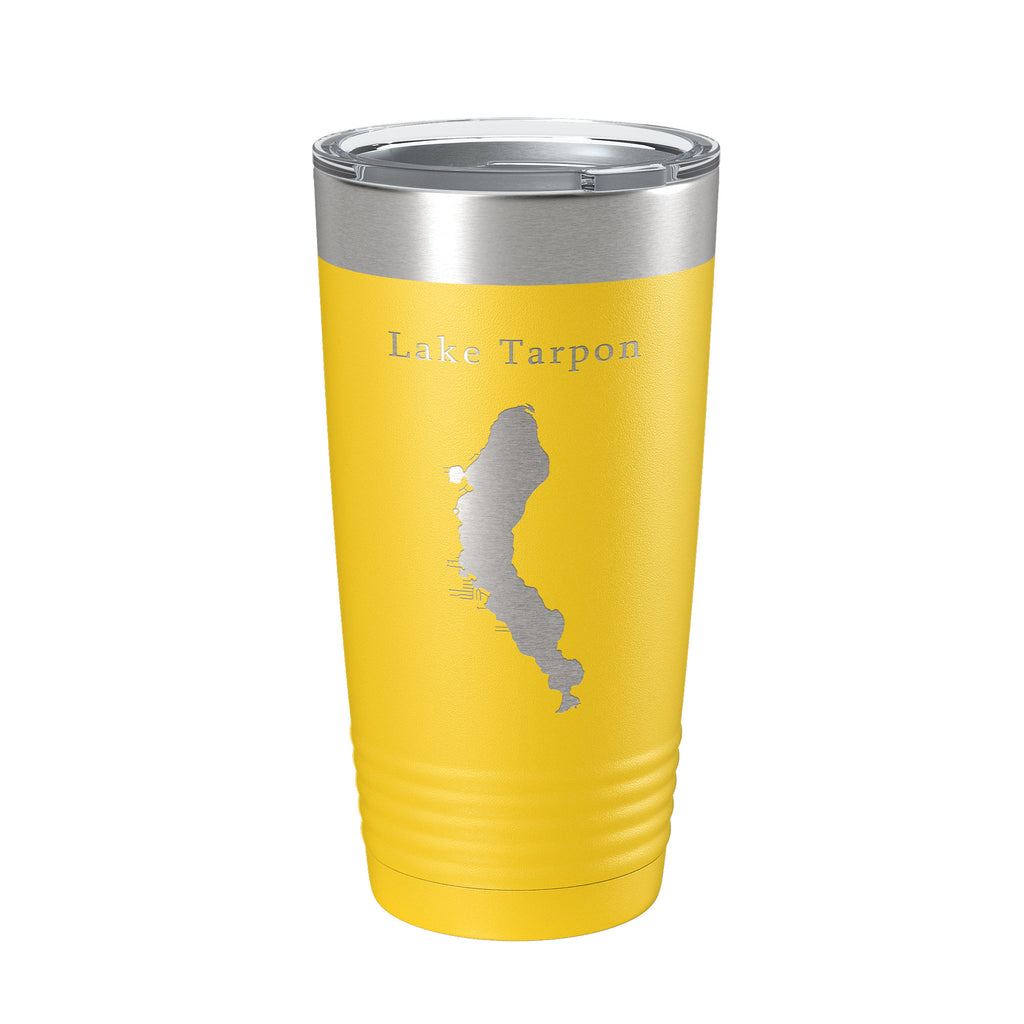 Lake Tarpon Map Tumbler Travel Mug Insulated Laser Engraved Coffee Cup Florida 20 oz