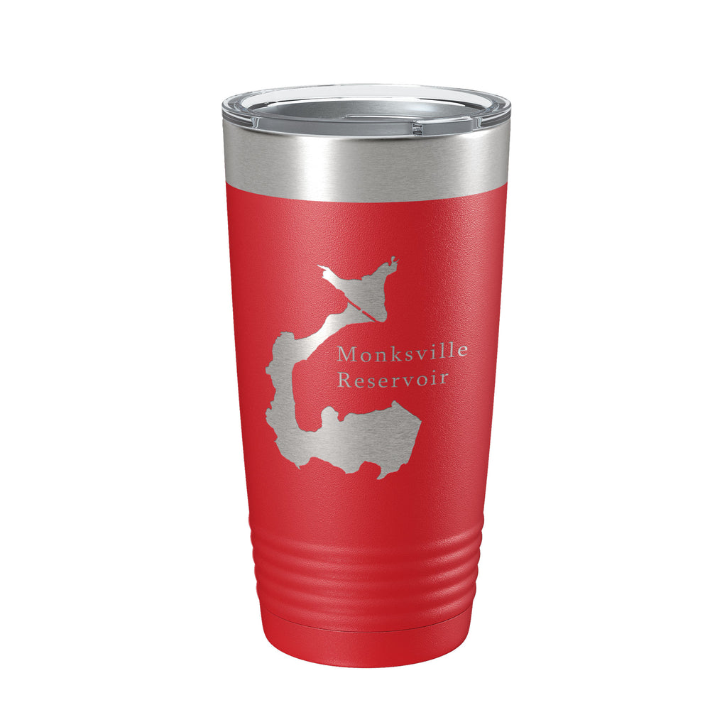 Monksville Reservoir Tumbler Lake Map Travel Mug Insulated Laser Engraved Coffee Cup New Jersey 20 oz