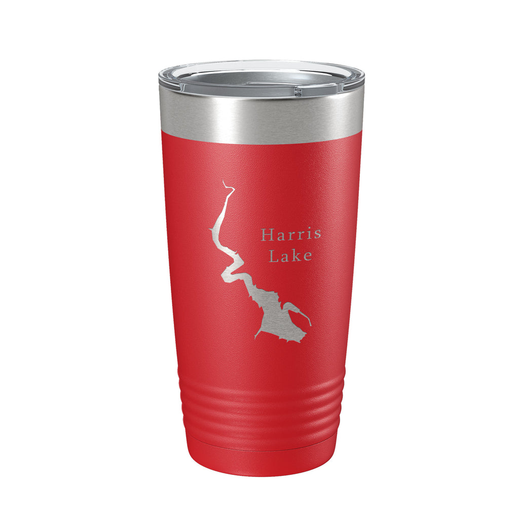 Harris Lake Map Tumbler Travel Mug Insulated Laser Engraved Coffee Cup Alabama 20 oz