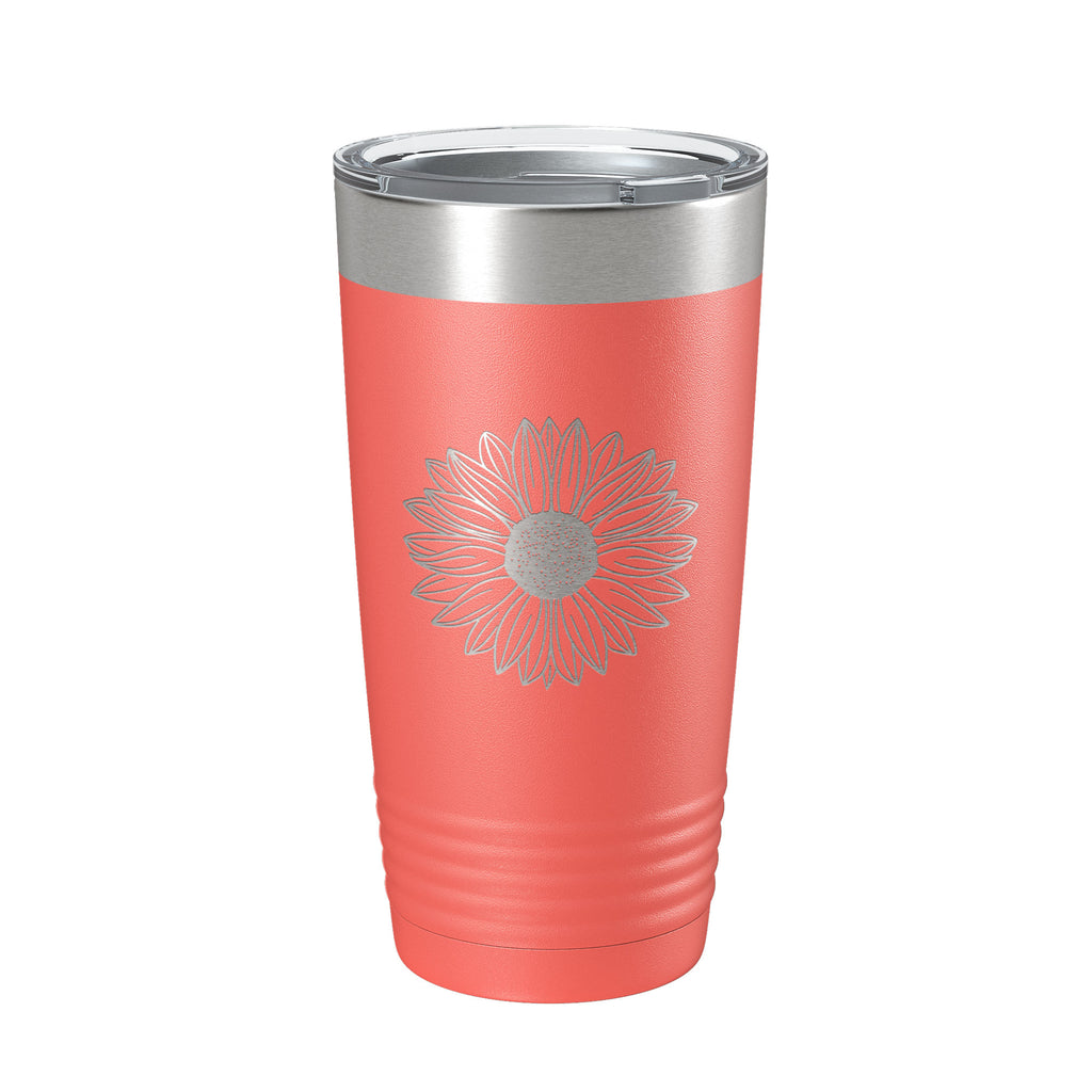 Sunflower Tumbler Sun Flower Gift For Women Travel Mug Insulated Laser Engraved Coffee Cup 20 oz