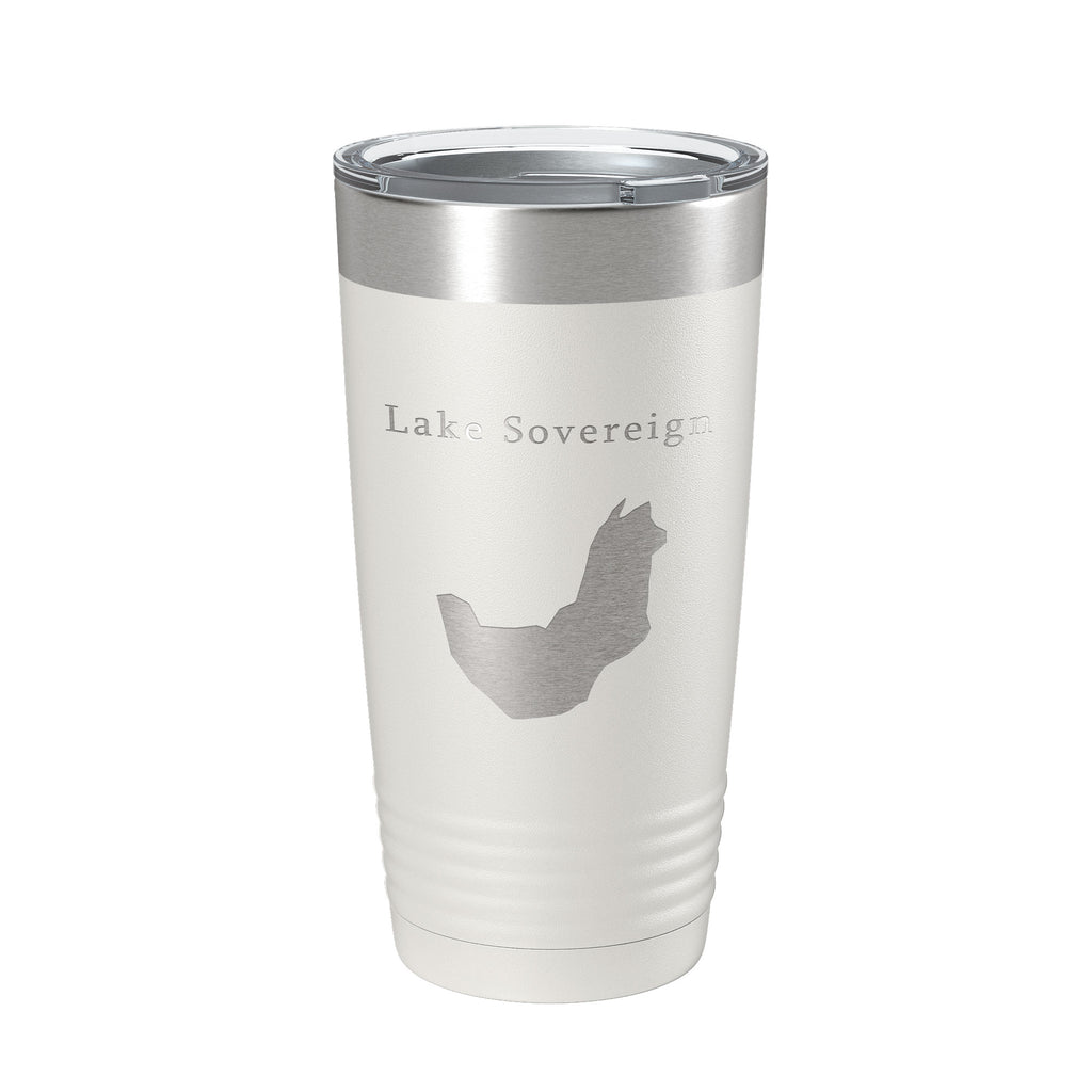 Lake Sovereign Map Tumbler Travel Mug Insulated Laser Engraved Coffee Cup Georgia 20 oz