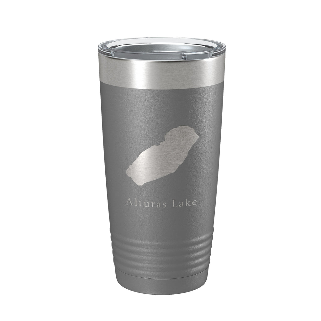 Alturas Lake Map Tumbler Travel Mug Insulated Laser Engraved Coffee Cup Idaho 20 oz