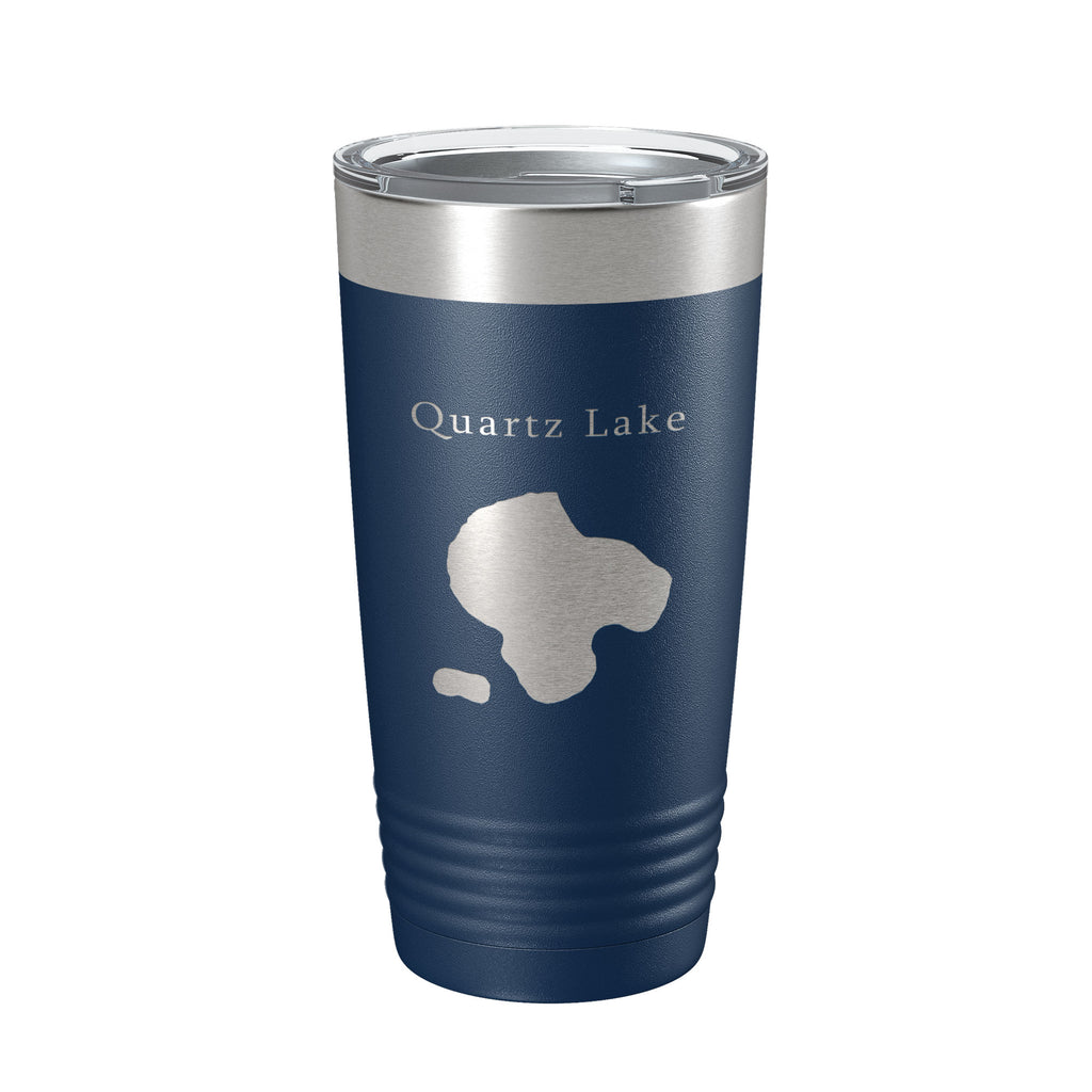 Quartz Lake Map Tumbler Travel Mug Insulated Laser Engraved Coffee Cup Alaska 20 oz