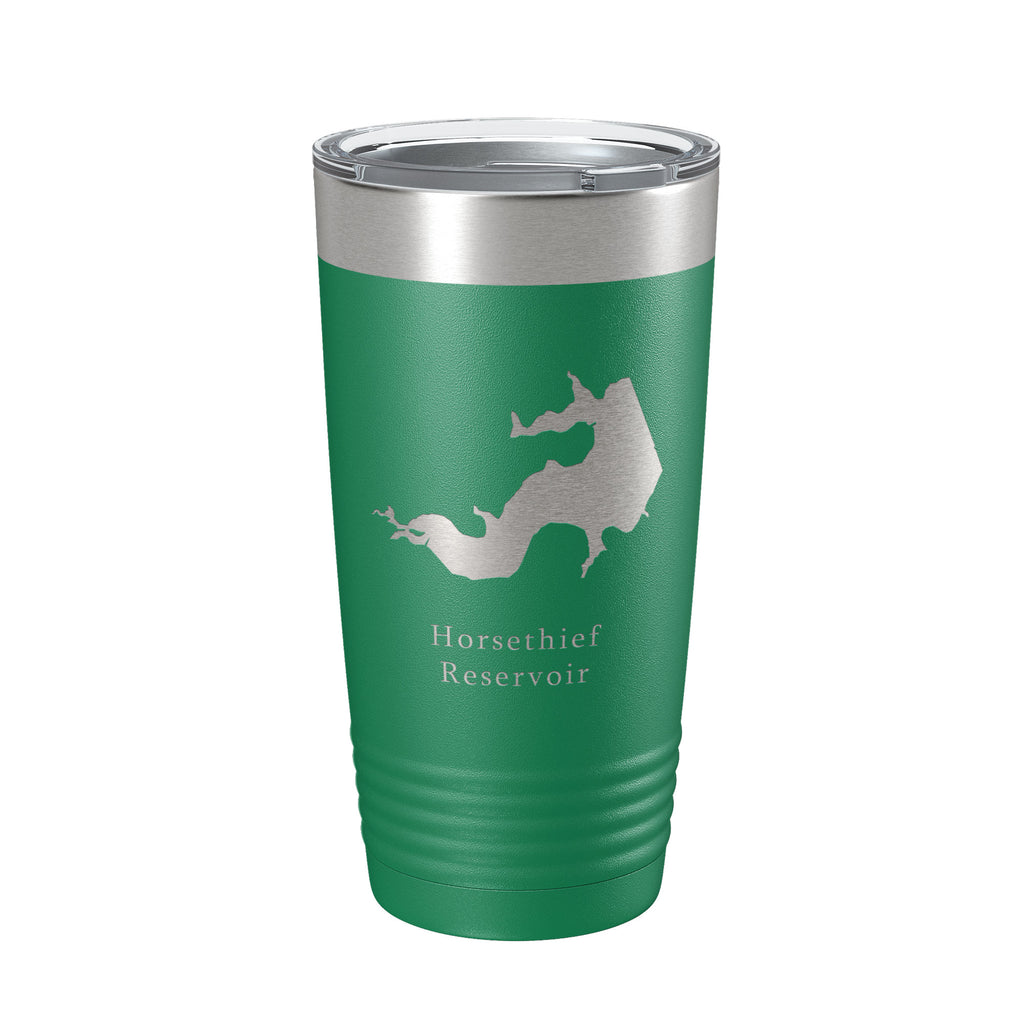 Horsethief Reservoir Tumbler Lake Map Travel Mug Insulated Laser Engraved Coffee Cup Kansas 20 oz