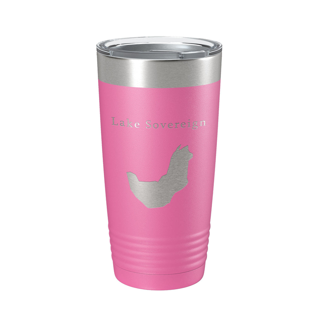 Lake Sovereign Map Tumbler Travel Mug Insulated Laser Engraved Coffee Cup Georgia 20 oz