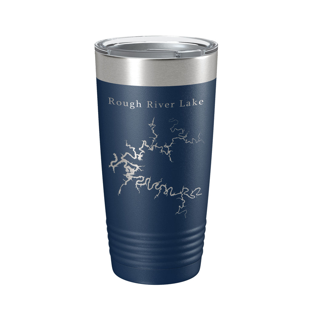 Rough River Lake Map Tumbler Travel Mug Insulated Laser Engraved Coffee Cup Kentucky 20 oz