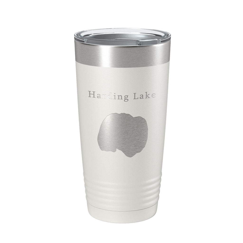 Harding Lake Map Tumbler Travel Mug Insulated Laser Engraved Coffee Cup Alaska 20 oz